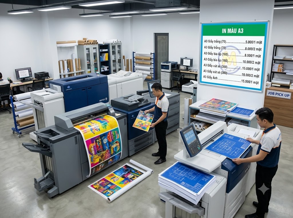 Dịch Vụ In Màu A3 Lấy Ngay Giá Rẻ, Đẹp Sắc Nét Theo Yêu Cầu