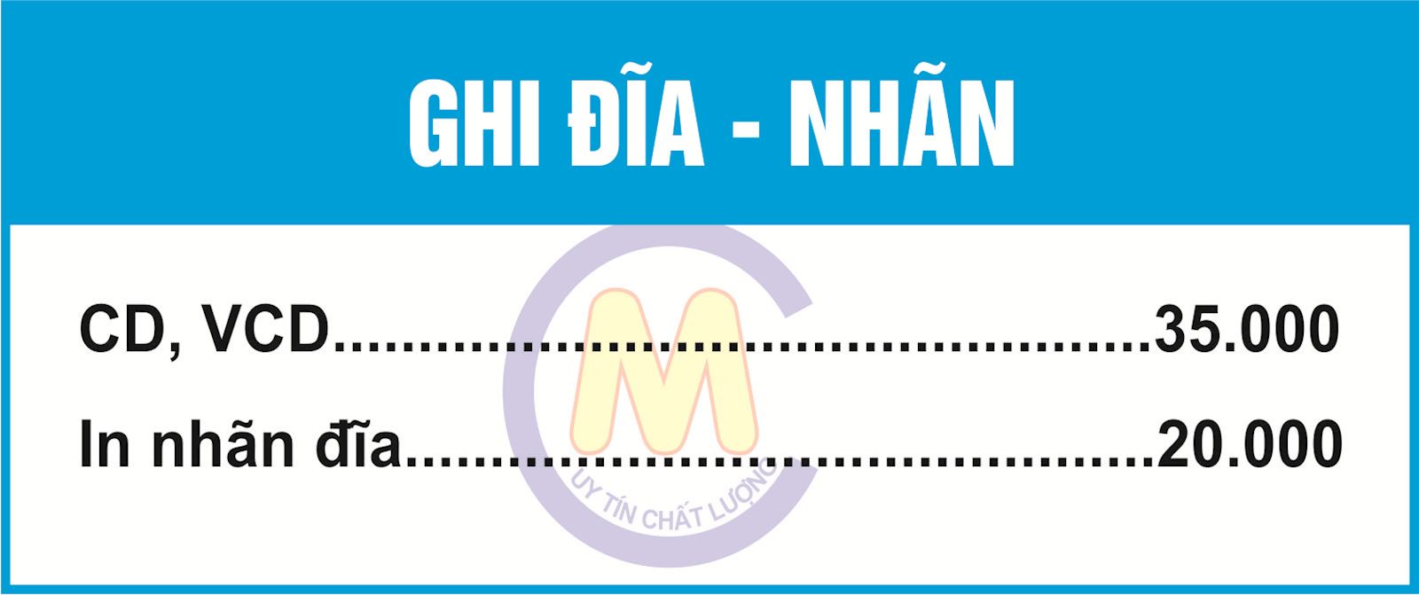 báo giá in đĩa - nhãn in minh cường